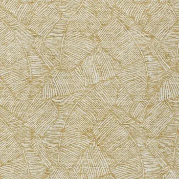 8' X 10' Gold And Beige Floral Washable Indoor Outdoor Area Rug