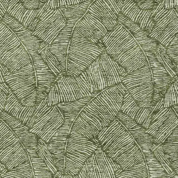 3' X 5' Olive Green And Light Green Floral Washable Indoor Outdoor Area Rug