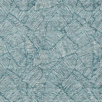 10' X 14' Teal Blue And Ivory Floral Washable Indoor Outdoor Area Rug