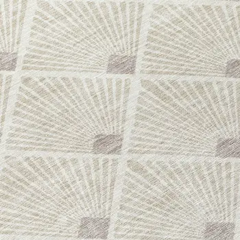 9' X 12' Beige And Ivory Geometric Washable Indoor Outdoor Area Rug
