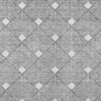 3' X 5' Gray And Ivory Geometric Washable Indoor Outdoor Area Rug