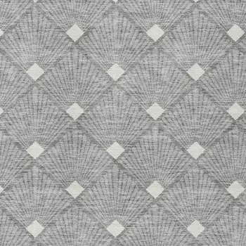 5' X 8' Gray And Ivory Geometric Washable Indoor Outdoor Area Rug