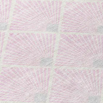 3' X 5' Pink Gray And Ivory Geometric Washable Indoor Outdoor Area Rug