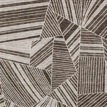 5' X 8' Brown And Beige Geometric Washable Indoor Outdoor Area Rug
