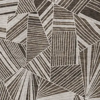 8' X 10' Brown And Beige Geometric Washable Indoor Outdoor Area Rug