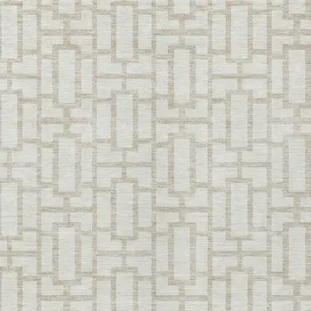 9' X 12' Ivory And Beige Geometric Washable Indoor Outdoor Area Rug