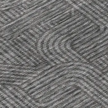 8' Charcoal And Gray Round Abstract Washable Indoor Outdoor Area Rug
