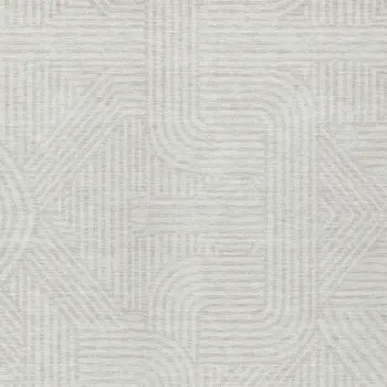 5' X 8' Ivory And Gray Abstract Washable Indoor Outdoor Area Rug