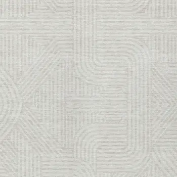 9' X 12' Ivory And Gray Abstract Washable Indoor Outdoor Area Rug
