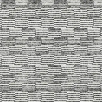 5' X 8' Gray And Ivory Geometric Washable Indoor Outdoor Area Rug