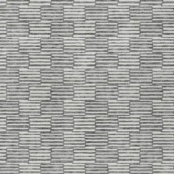 8' X 10' Gray And Ivory Geometric Washable Indoor Outdoor Area Rug