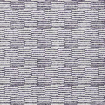 3' X 5' Lilac And Ivory Geometric Washable Indoor Outdoor Area Rug