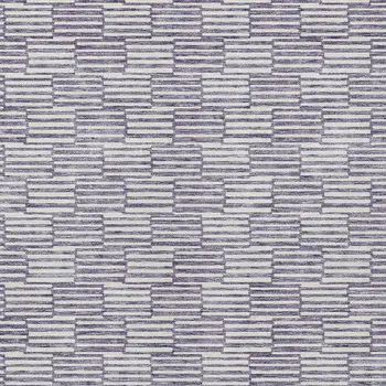 5' X 8' Lilac And Ivory Geometric Washable Indoor Outdoor Area Rug