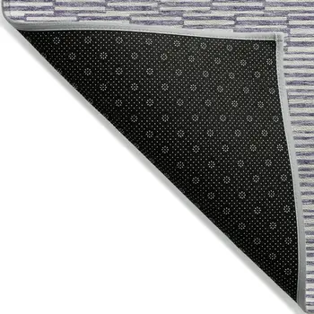 8' X 10' Lilac And Ivory Geometric Washable Indoor Outdoor Area Rug