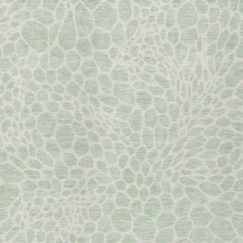 10' X 14' Mint Green And Ivory Geometric Washable Indoor Outdoor Area Rug
