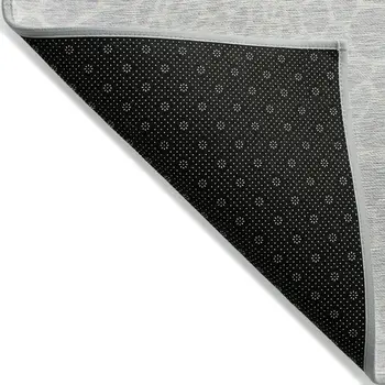 3' X 5' Silver And Gray Geometric Washable Indoor Outdoor Area Rug