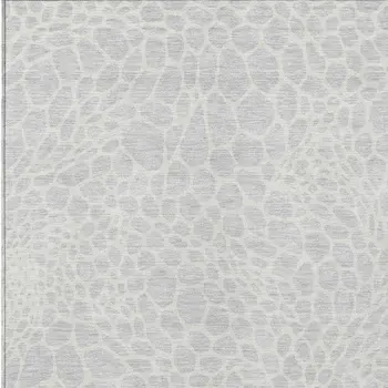 9' X 12' Silver And Gray Geometric Washable Indoor Outdoor Area Rug