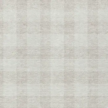 5' X 8' Ivory And Beige Plaid Washable Indoor Outdoor Area Rug