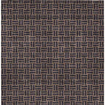 10' X 14' Chocolate And Black Geometric Washable Indoor Outdoor Area Rug