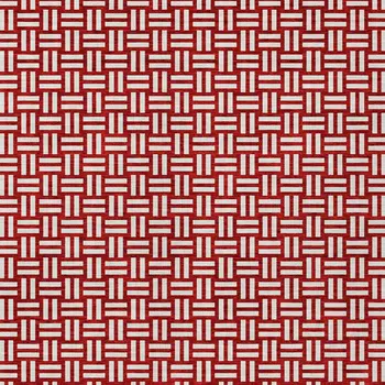 10' X 14' Red And Ivory Geometric Washable Indoor Outdoor Area Rug