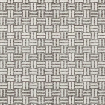 8' X 10' Taupe And Gray Geometric Washable Indoor Outdoor Area Rug