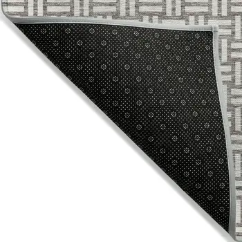 10' X 14' Taupe And Gray Geometric Washable Indoor Outdoor Area Rug