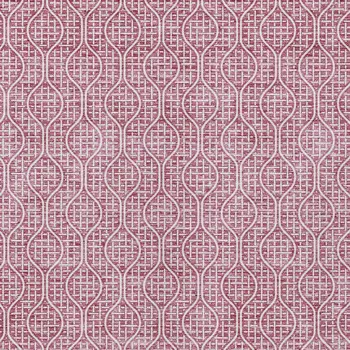 5' X 8' Blush And Ivory Geometric Washable Indoor Outdoor Area Rug