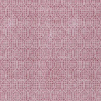 8' X 10' Blush And Ivory Geometric Washable Indoor Outdoor Area Rug
