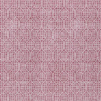 10' X 14' Blush And Ivory Geometric Washable Indoor Outdoor Area Rug