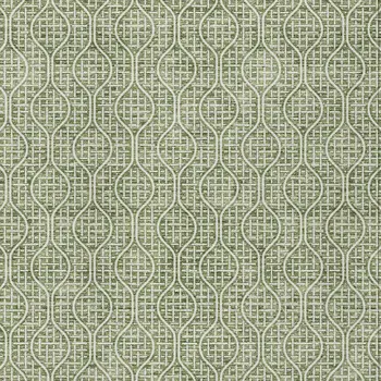 8' X 10' Green And Ivory Geometric Washable Indoor Outdoor Area Rug