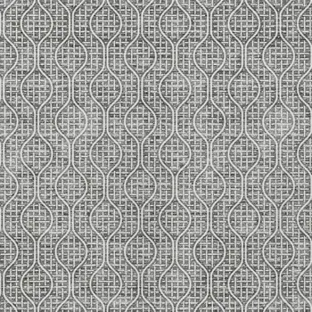 3' X 5' Gray And Ivory Geometric Washable Indoor Outdoor Area Rug