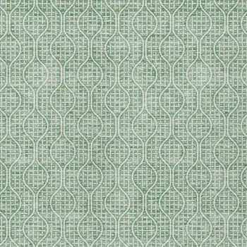 5' X 8' Sage And Gray Geometric Washable Indoor Outdoor Area Rug