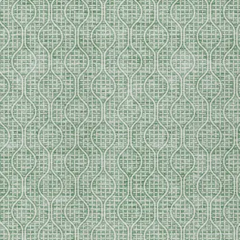 8' X 10' Sage And Gray Geometric Washable Indoor Outdoor Area Rug