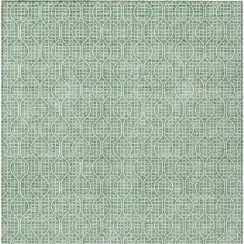 8' X 10' Sage And Gray Geometric Washable Indoor Outdoor Area Rug