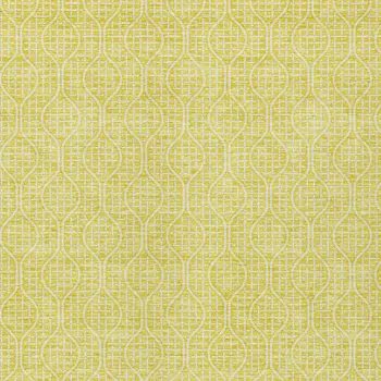 5' X 8' Yellow And Gray Geometric Washable Indoor Outdoor Area Rug