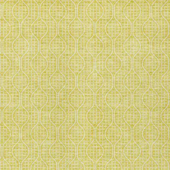 8' X 10' Yellow And Gray Geometric Washable Indoor Outdoor Area Rug