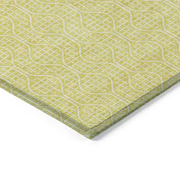 8' X 10' Yellow And Gray Geometric Washable Indoor Outdoor Area Rug