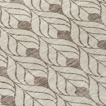 5' X 8' Brown And Beige Geometric Washable Indoor Outdoor Area Rug