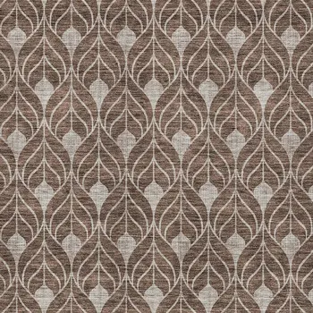 3' X 5' Chocolate And Beige Geometric Washable Indoor Outdoor Area Rug