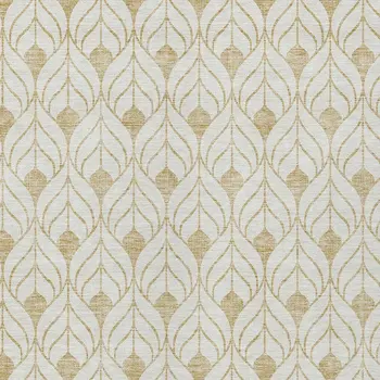 8' X 10' Gold And Beige Geometric Washable Indoor Outdoor Area Rug