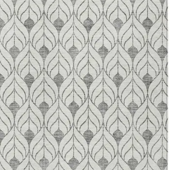 10' X 14' Gray And Ivory Geometric Washable Indoor Outdoor Area Rug