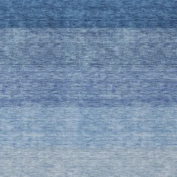 5' X 8' Blue And Gray Ombre Washable Indoor Outdoor Area Rug