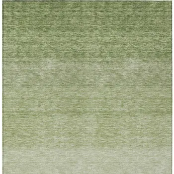 3' X 5' Green And Ivory Ombre Washable Indoor Outdoor Area Rug