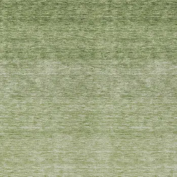 9' X 12' Green And Ivory Ombre Washable Indoor Outdoor Area Rug