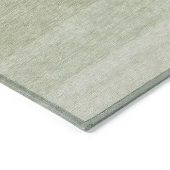 10' X 14' Green And Ivory Ombre Washable Indoor Outdoor Area Rug