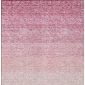 8' X 10' Pink And Ivory Ombre Washable Indoor Outdoor Area Rug