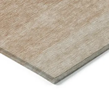3' X 5' Copper And Beige Ombre Washable Indoor Outdoor Area Rug
