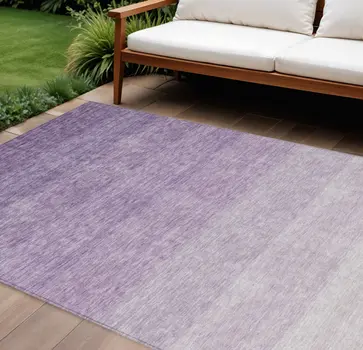 10' X 14' Purple And Lavender Ombre Washable Indoor Outdoor Area Rug