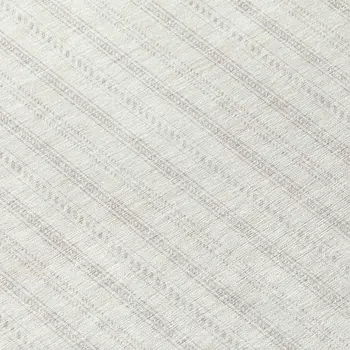 8' Ivory And Beige Round Striped Washable Indoor Outdoor Area Rug