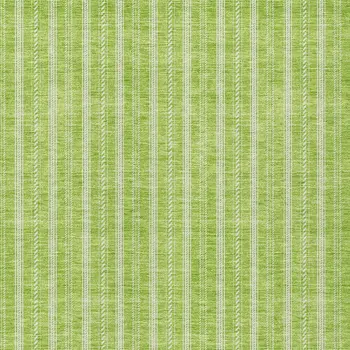 10' X 14' Lime Green And Ivory Striped Washable Indoor Outdoor Area Rug